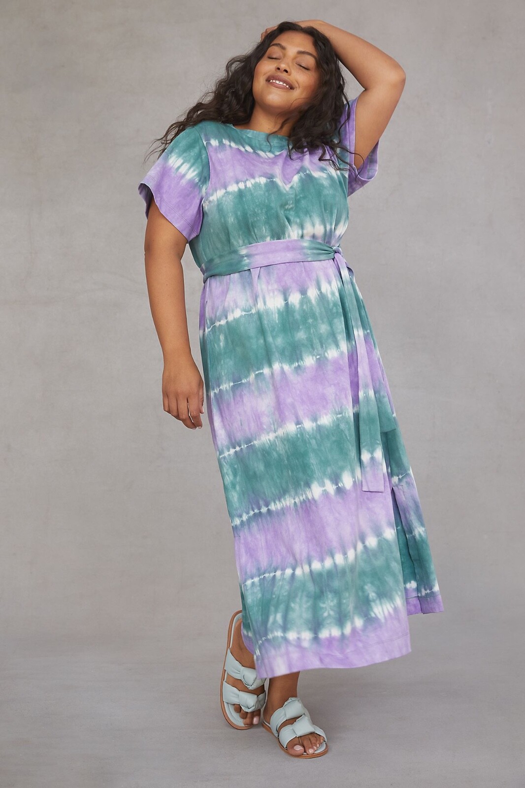 New Anthropologie WHIT TWO Striped Tie-Dye Maxi Dress size XS MSRP: $188