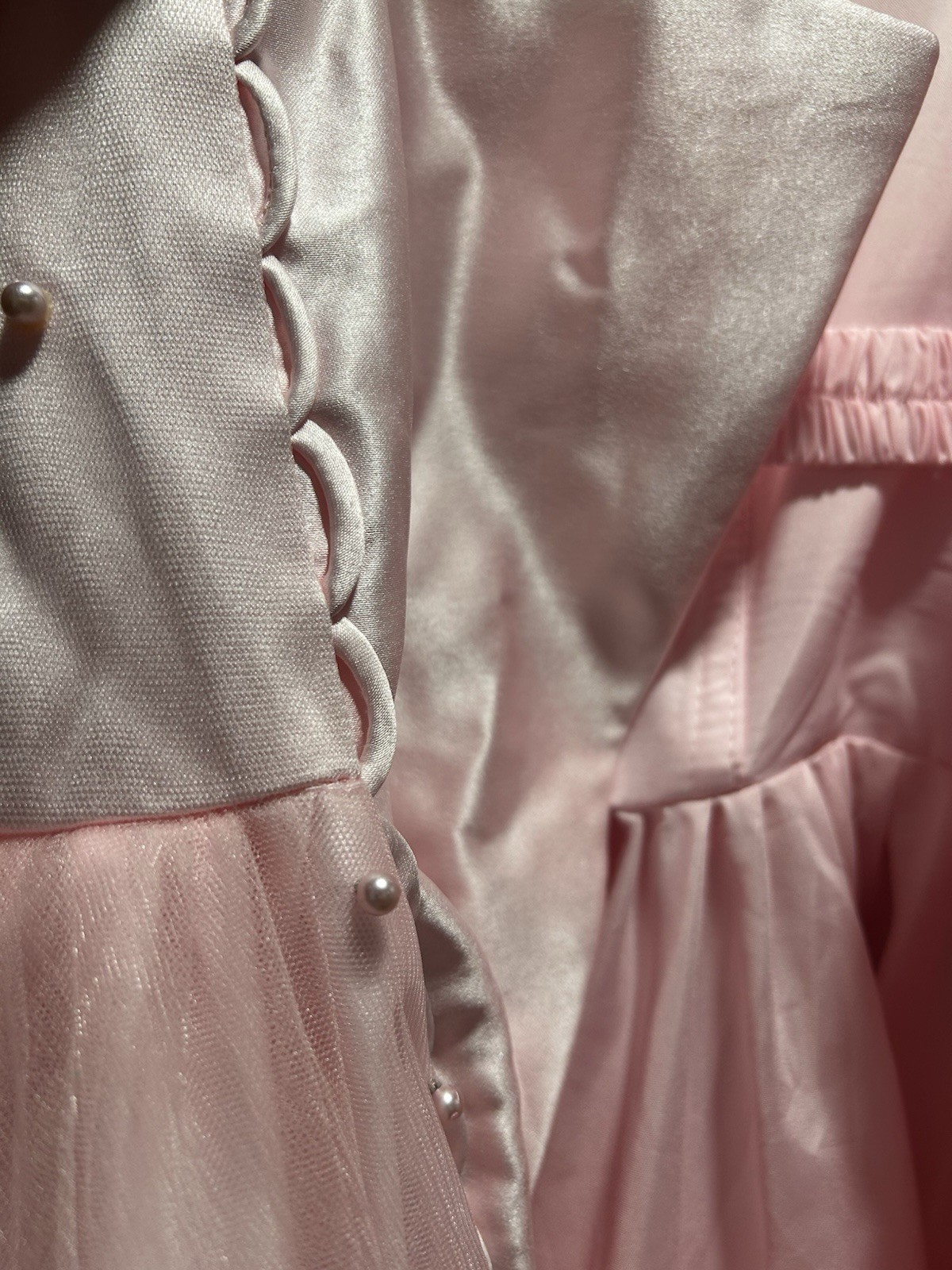 RYANTH Pink Pearl Accented Sleeveless Tulle Short A-Line Dress Size 9