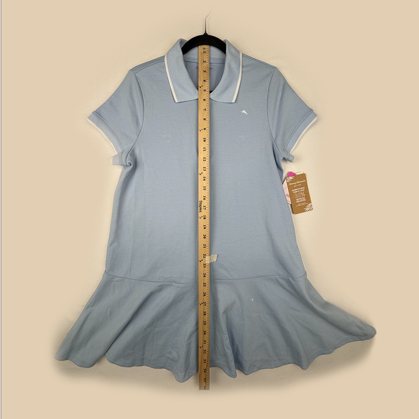 NWT Tommy Bahama Active Golf Dress M Blue 1/4 Zip Tennis Dress With Shorts Size