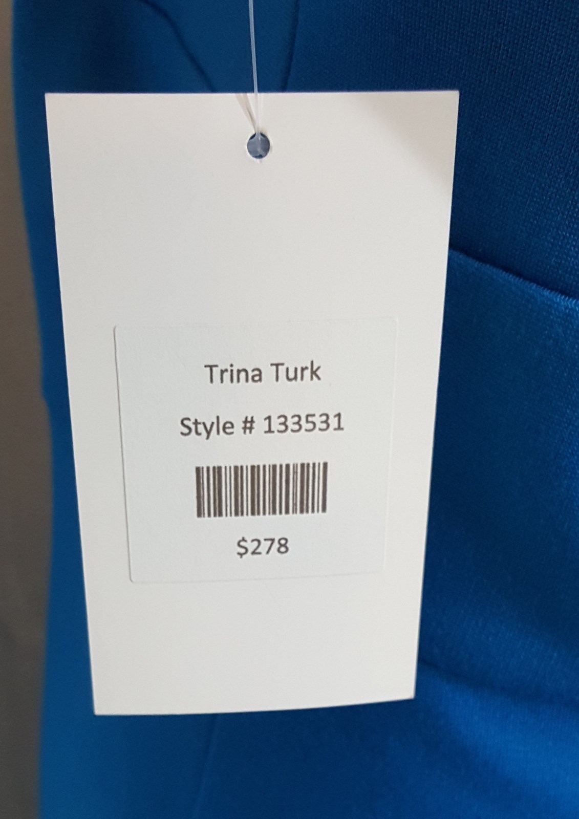 Trina Turk Robyn Blue Cocktail Sheath Dress Racerback Sleeveless Sz 8 NWT $278