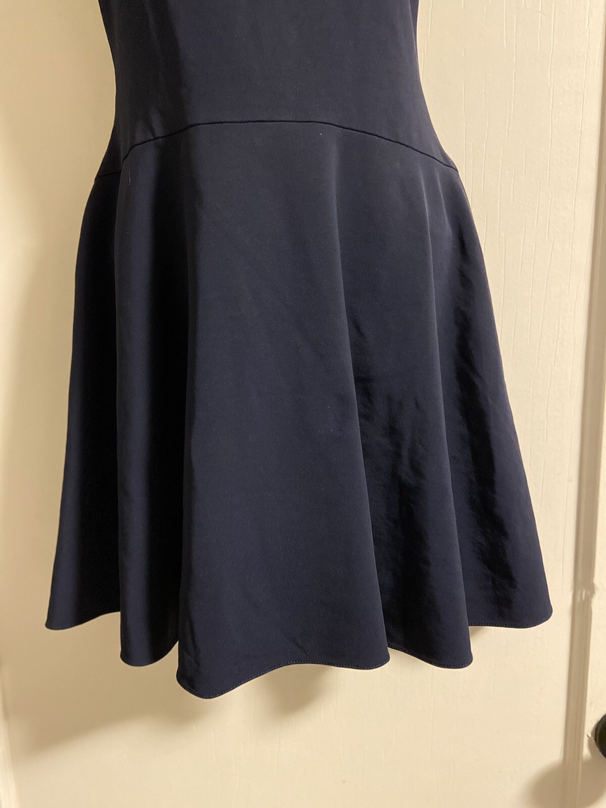CUSHNIE ET OCHS Dress Mini Cutout Chest Navy Size 2 EUC Made In USA