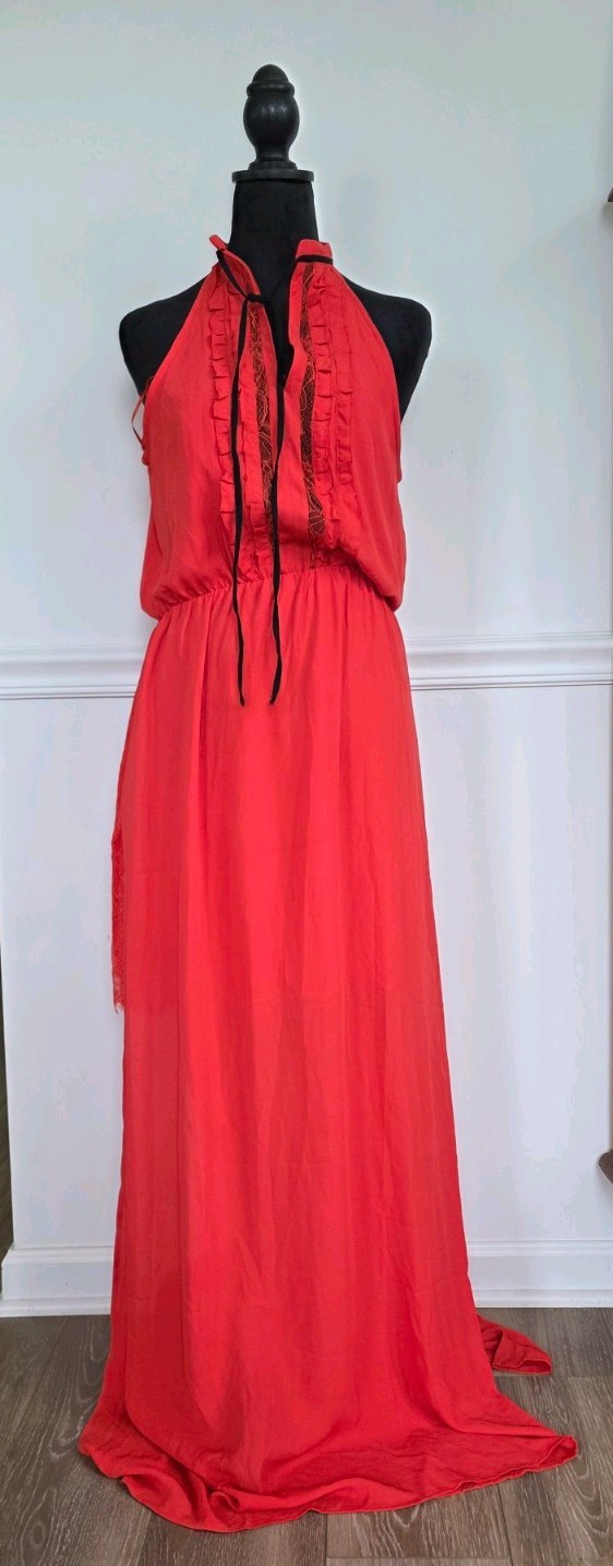 Strut & Bolt Red Prom / Wedding Guest Long Dress Size Medium