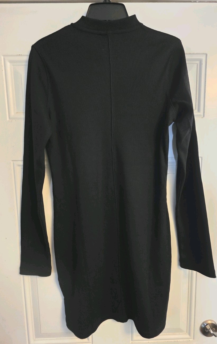 Nike Jordan Women’s Half-Zip Ribbed Knit Dress Black HF9478-010