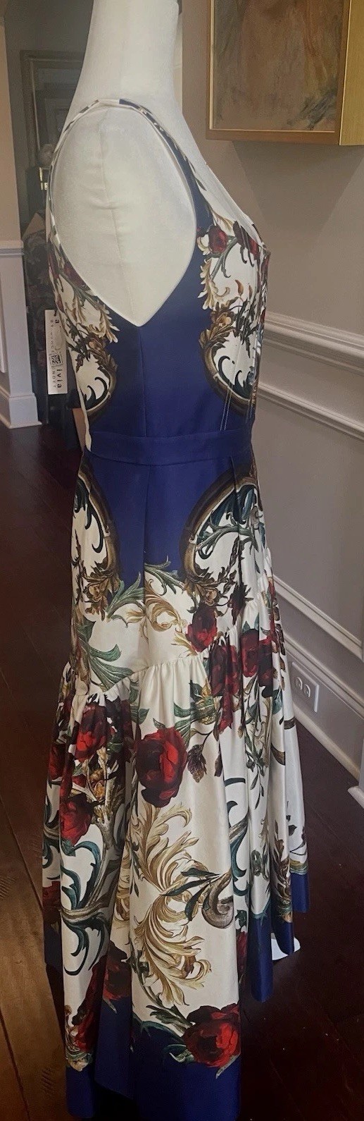 Alice and OLIVIA DIANA STRUCTURED MIDI DRESS In GILDED ROSE US 6 UK /AU 10 NWT
