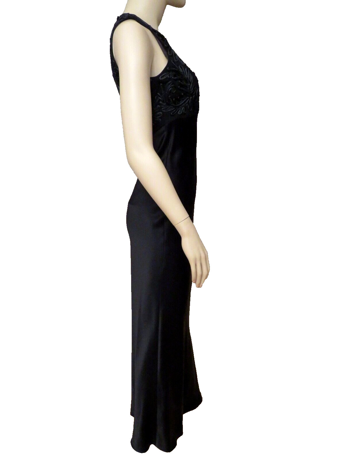 Carmen Marc Valvo Gown Maxi Dress Size 4 S Embroidered Neiman Whimsigoth Fairy
