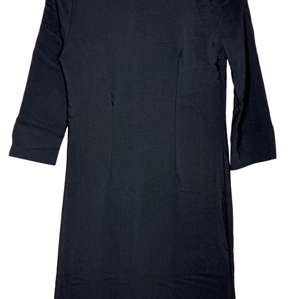 Vintage Chesley Black Long Sleeve Button Up Dress Shirt Collared Snap Closure