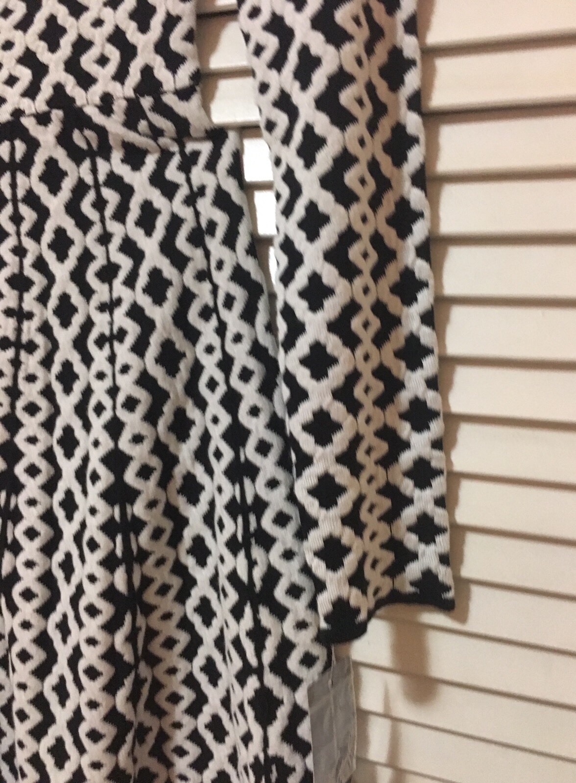 INC International Concepts Printed Zipper Front Sweater Dress Black XS,S,M