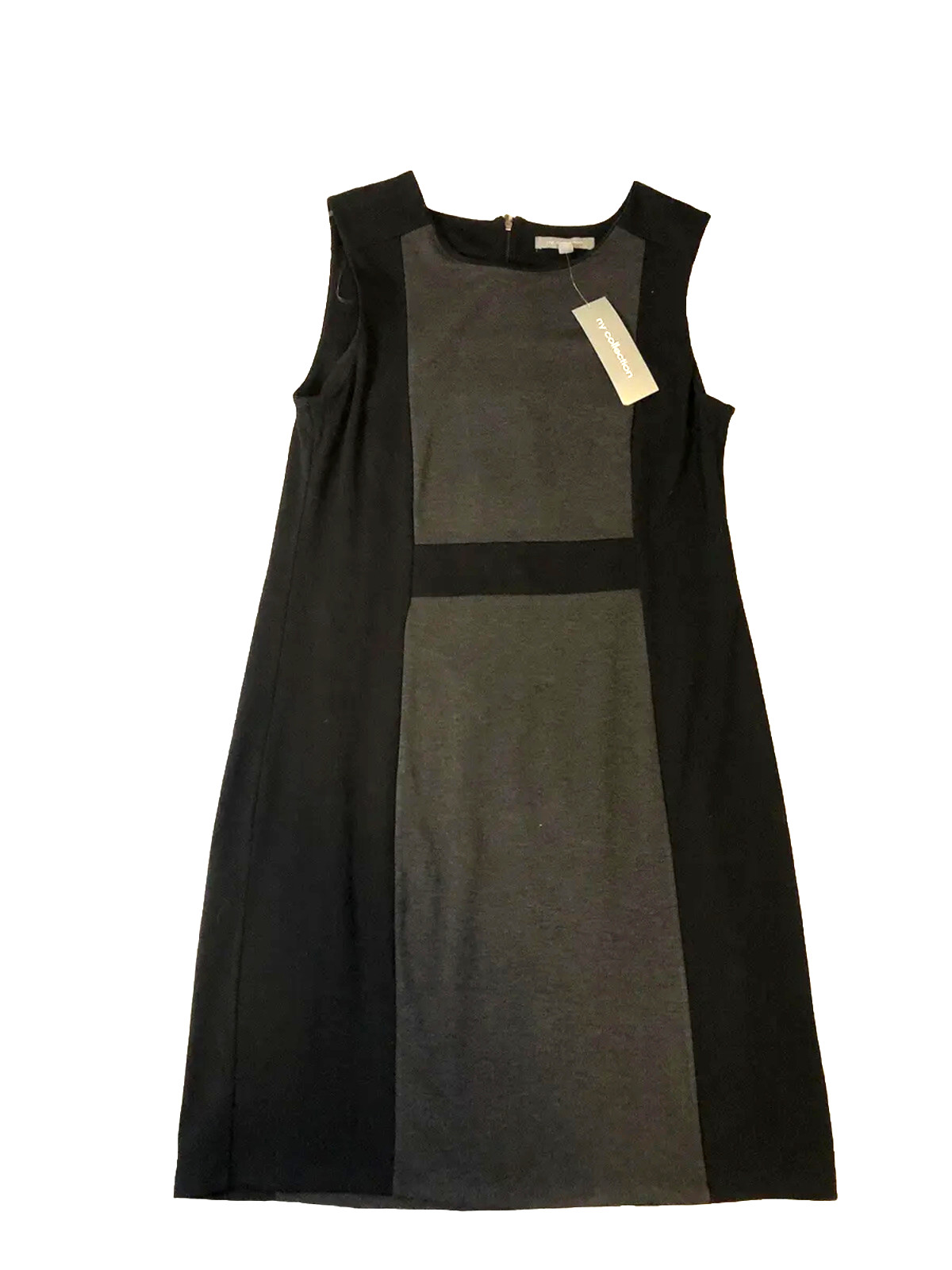 NY Collection NEW Women’s Size: LARGE Black & Gray Color Block – Zipper NWT