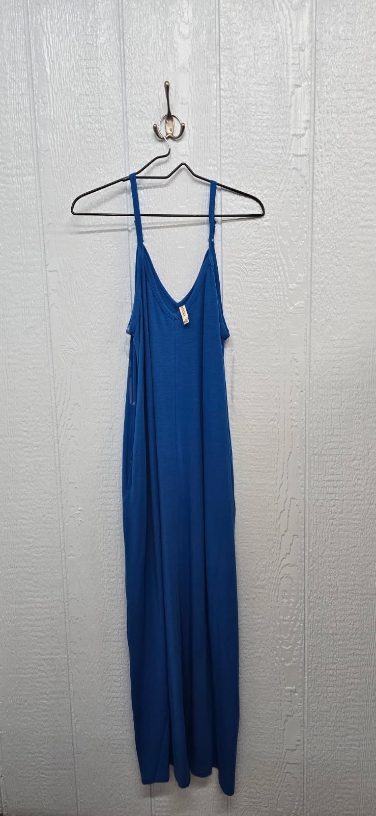 New Large Zenana Royal Blue Spaghetti-Strap Maxi Dress