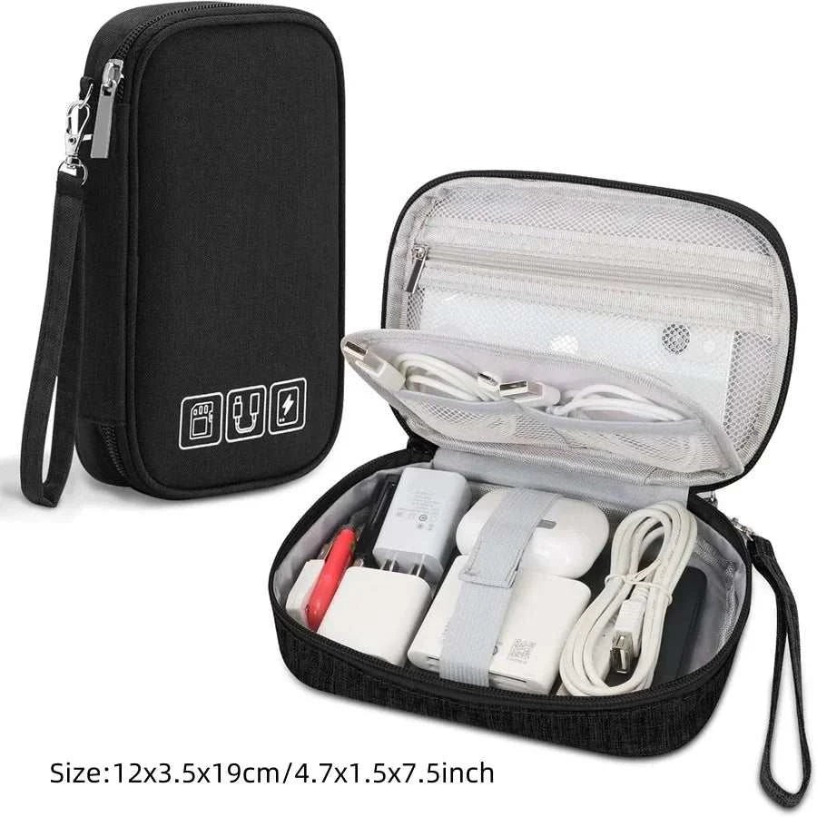 Portable Digital Storage Bag USB Gadget Waterproof Cable Organizer Pouch