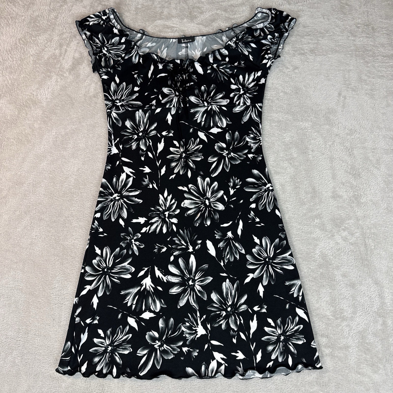 Vintage Taboo Y2K Babydoll Scoop Dress LARGE Whimsigoth Fairy Grunge Party 90s