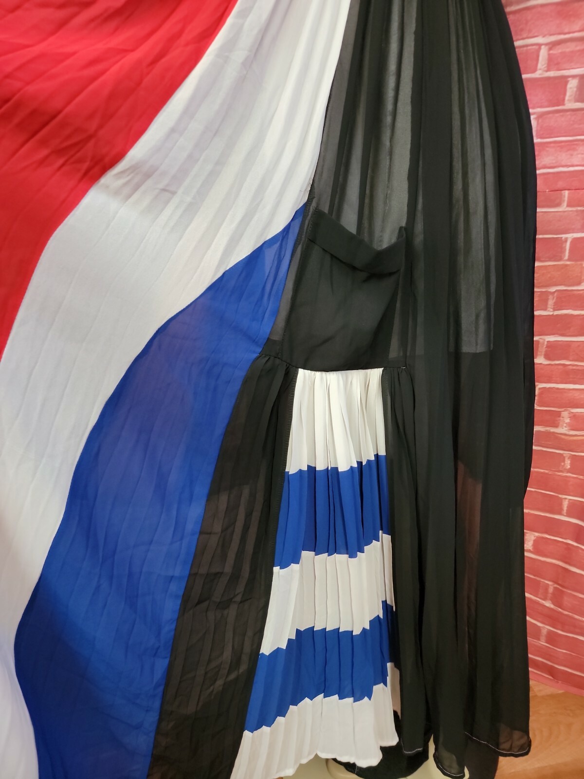 Alpha & Omega BOHO MODERN Pleated Multicolor Women’s Maxi Dress Size S #C7