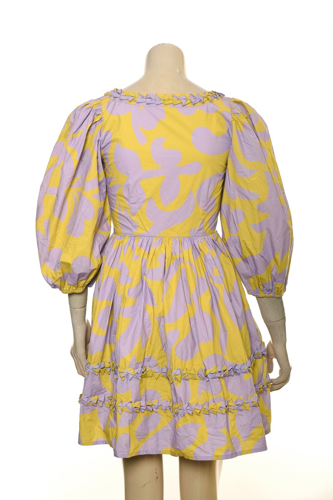 Rhode Resort Daya Printed Dress XS 2 Women’s Casual Puff Sleeve Short NEW 40243