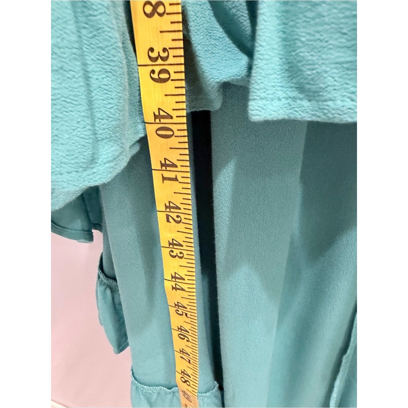 Jack by BB Dakota Turquoise Ruffle High-Low Spaghetti Dress