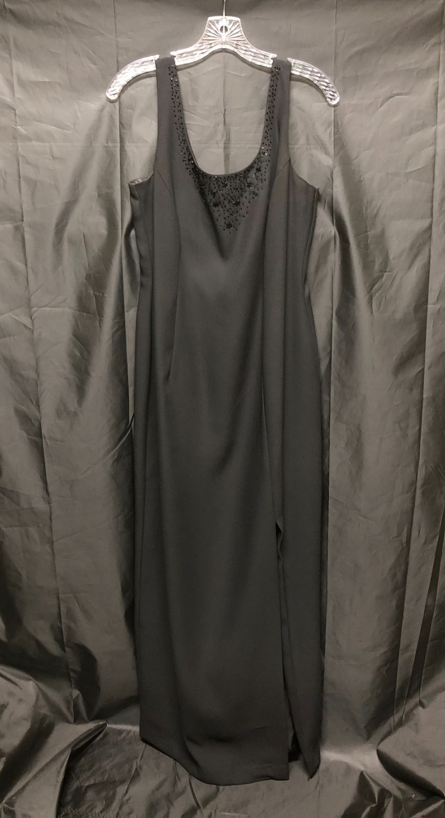 J.R. Nites by Caliendo Black Beaded Formal Evening Gown Size 10