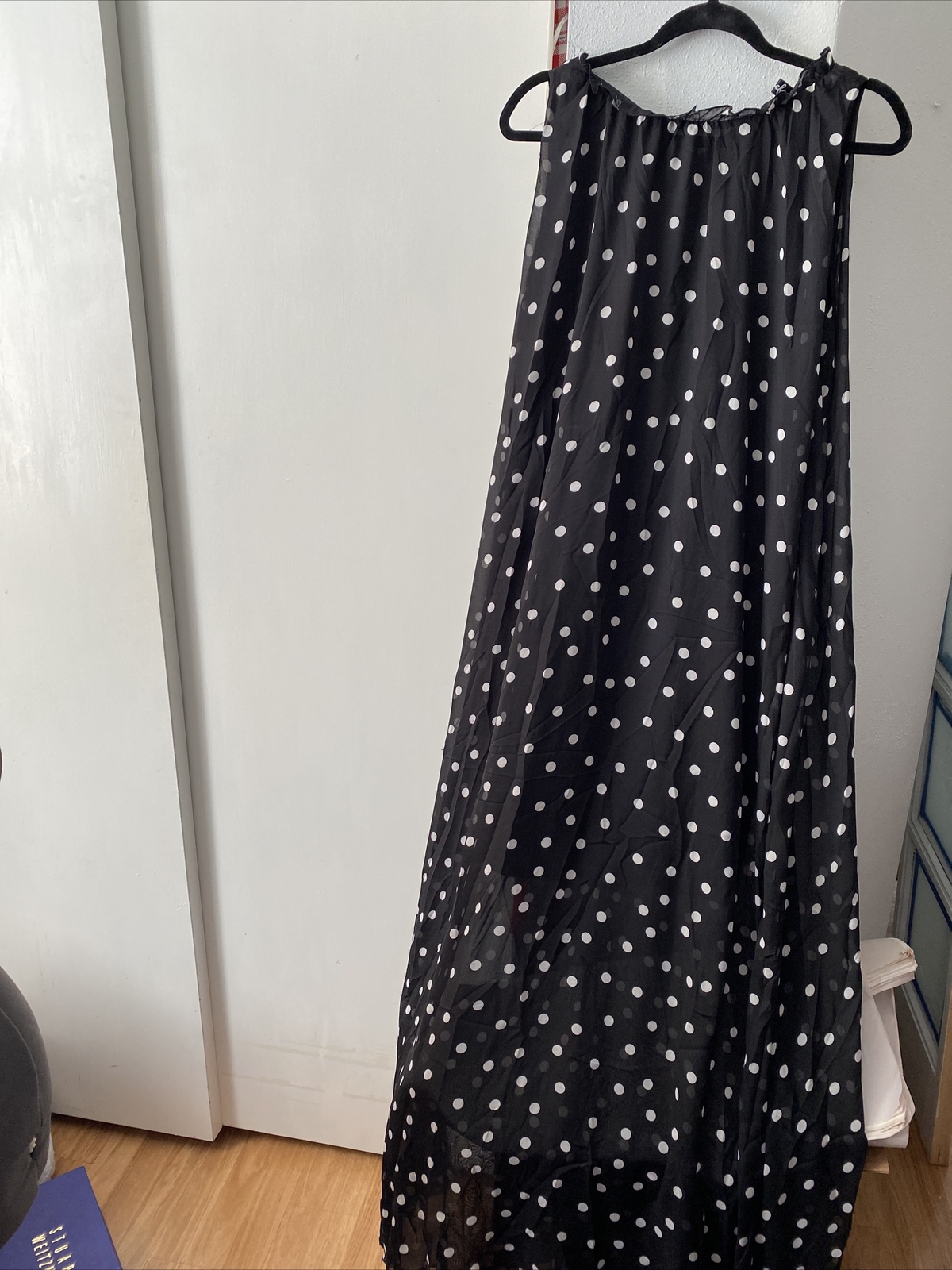 Sucrefas Maxi/ Tall Polka Dots Dress 12 : 58 Inches Long. Partially Lined