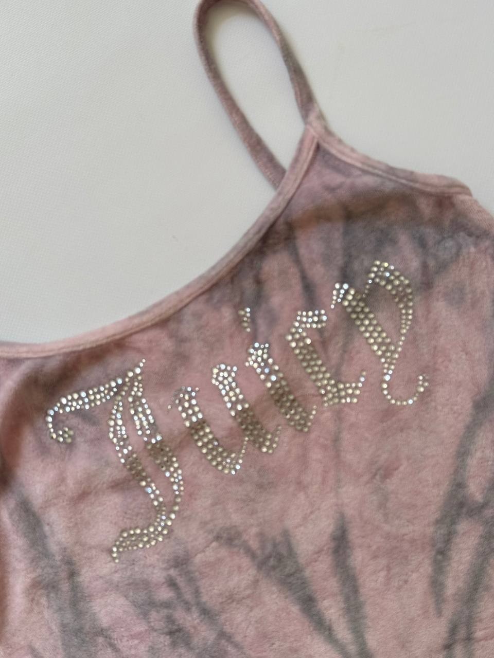 Juicy Couture Velour 2 Piece Hoodie Dress Set Sparkly Logo Size S