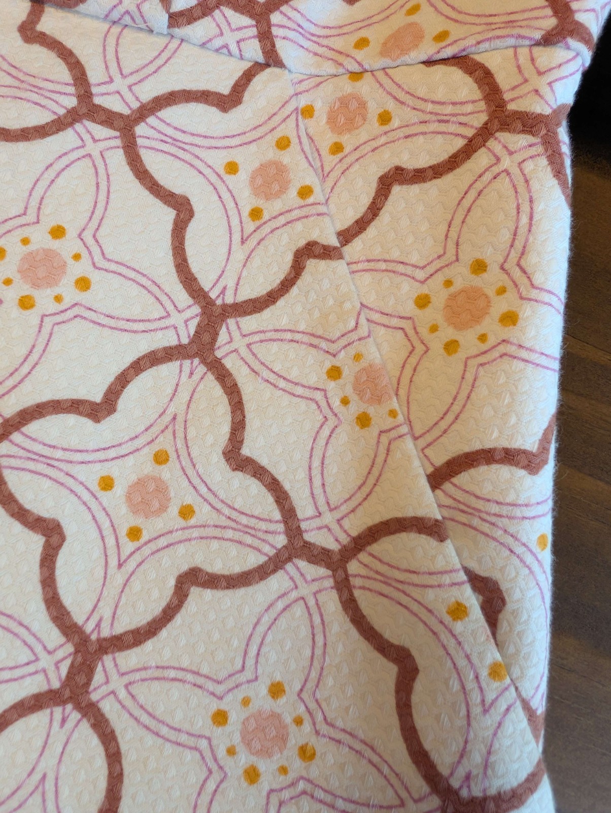 Boden Talia Ivory Patterned Sheath Dress Women’s Size 6R Lined EUC