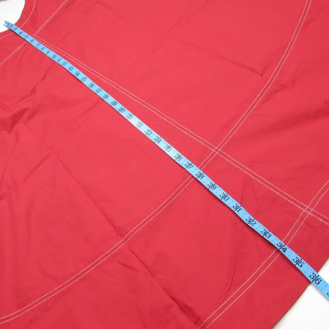 By Anthropologie Sleeveless V-Neck Swing Mod Mini Tunic Dress Jumper Red M $148