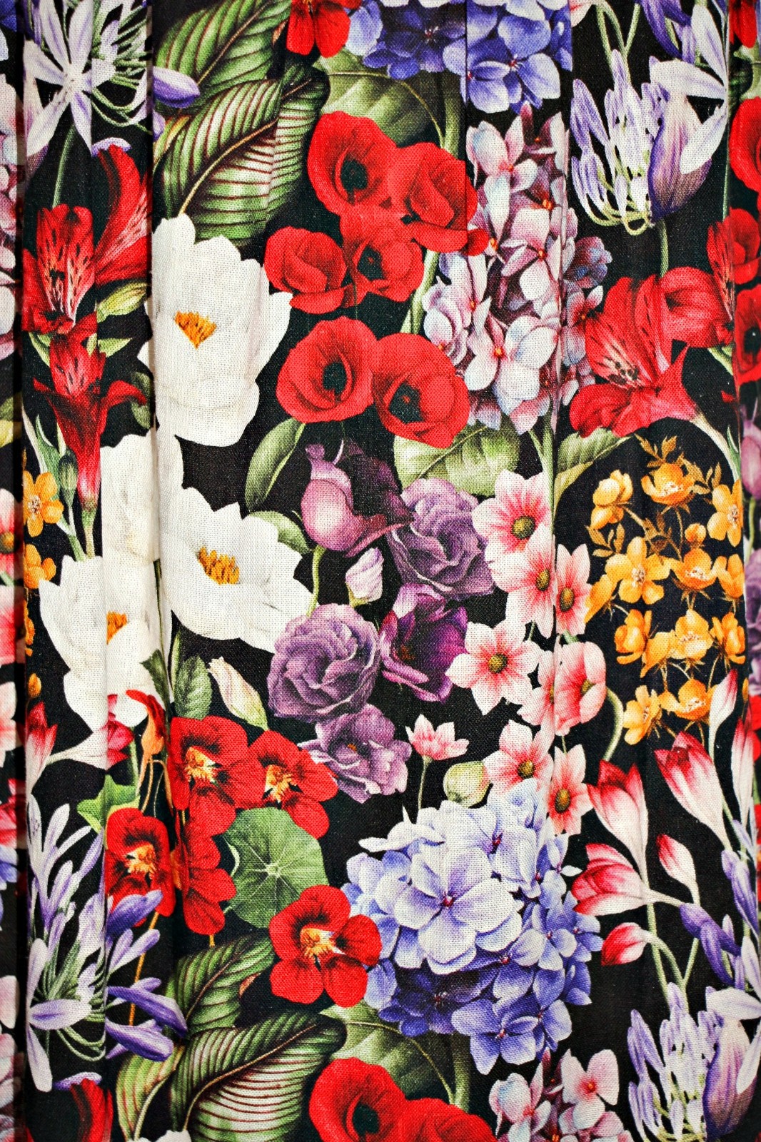 Le Ragazze Linen Blend 40″Long Empire Waist Sleeveless Floral Dress sz XL
