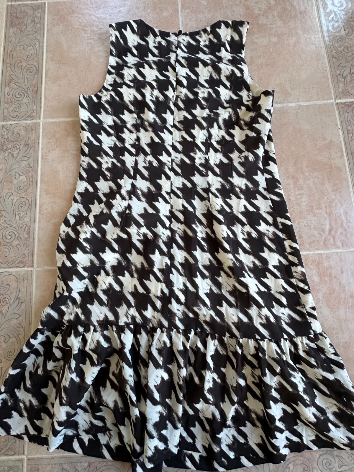J.Crew Polyester sleeveless brown and beige Dress women size 4