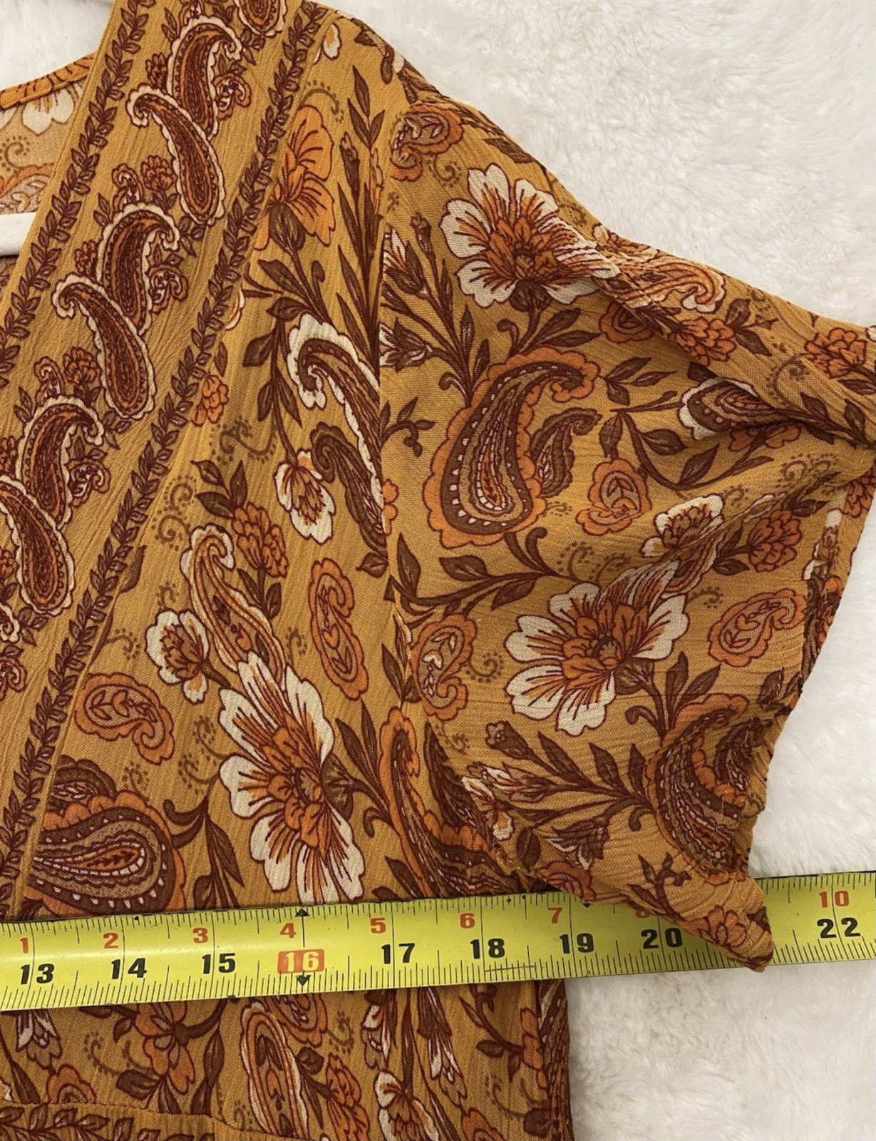 Bila Marigold Floral Fit & Flare Swing Dress Size Large Summer Boho Peasant NWT