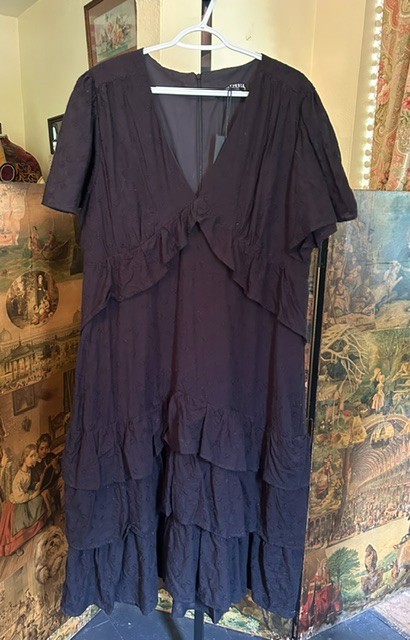 Disturbia Rowena Peplum Tiered Midi Dress size 16 NWT