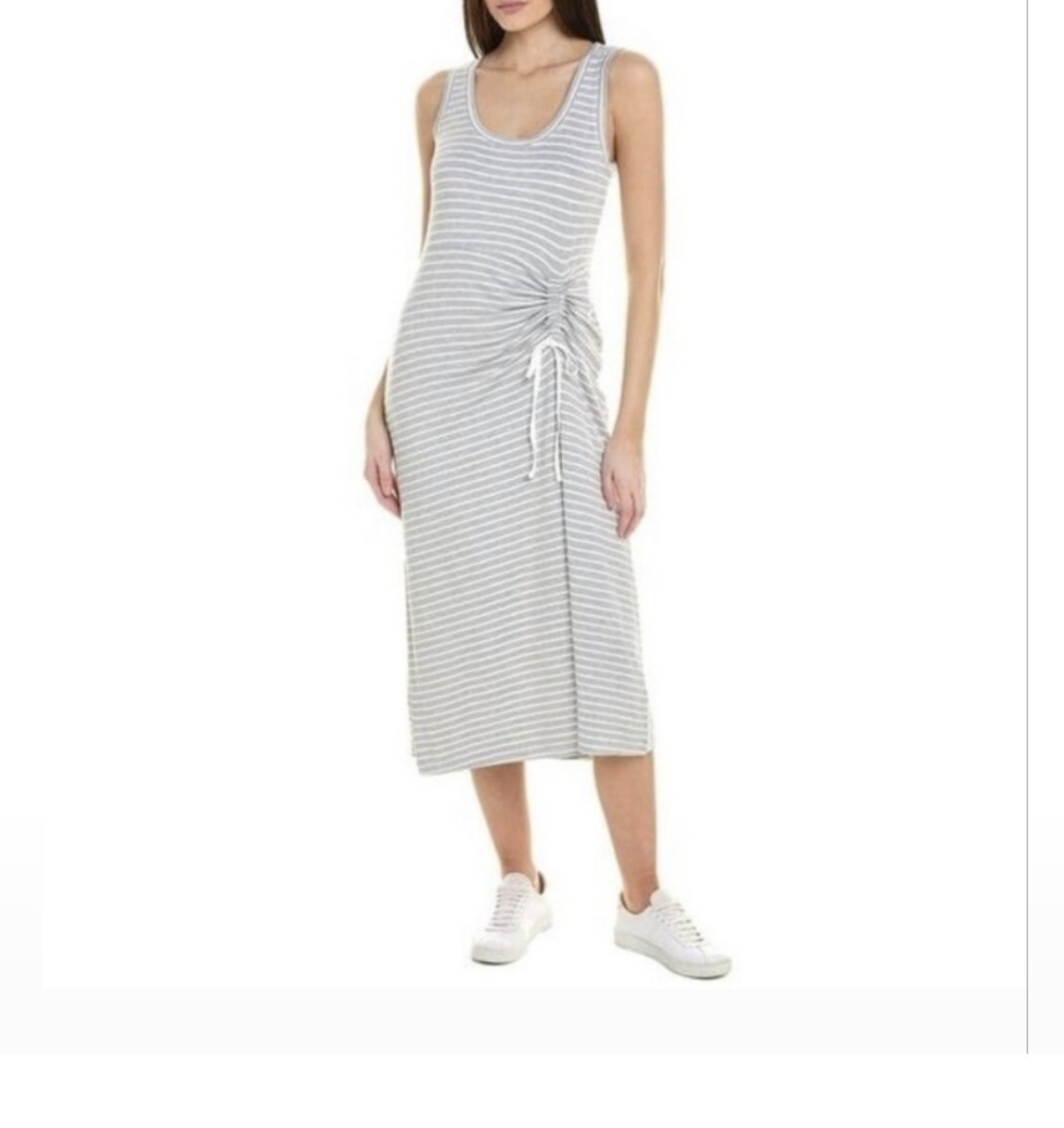 Cabi Women’s Medium #5974 Gray Stripe Easy Dress $129
