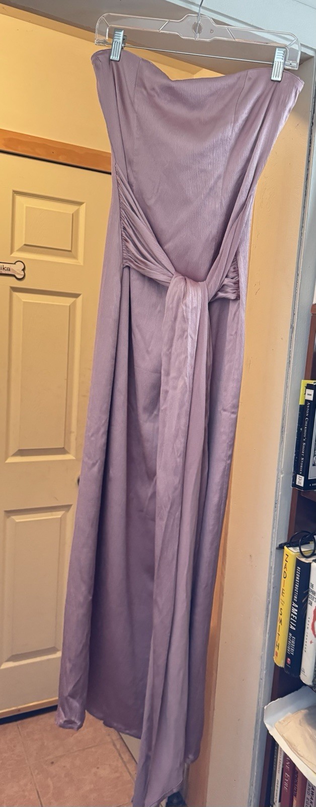 Michael Costello x REVOLVE Mauve Pink Strapless Solid Maxi Long Dress Women S