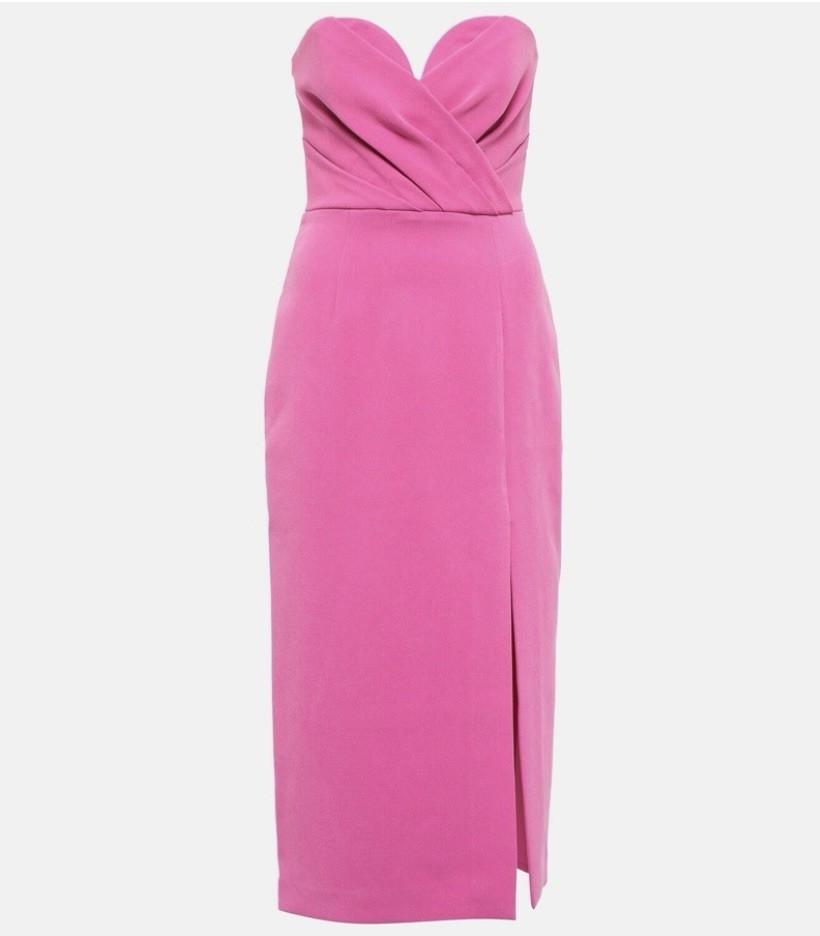 Rebecca Vallance Rosanna Strapless Midi Cocktail Dress Size AU 6 / US 2