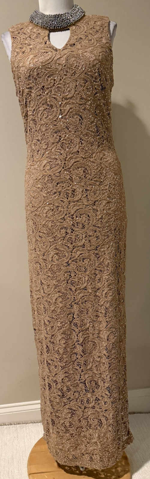 SCARLETT Womens Long Tan Evening Occasion Dress – Sz 10