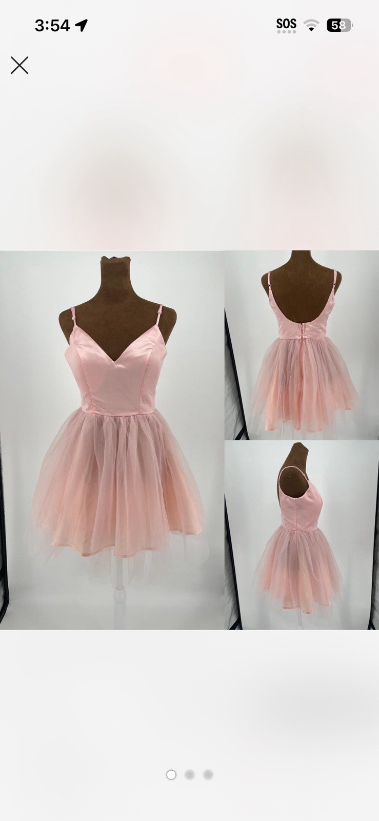 Windsor Pink Tulle Short Dress Size Large In Excellent Condition