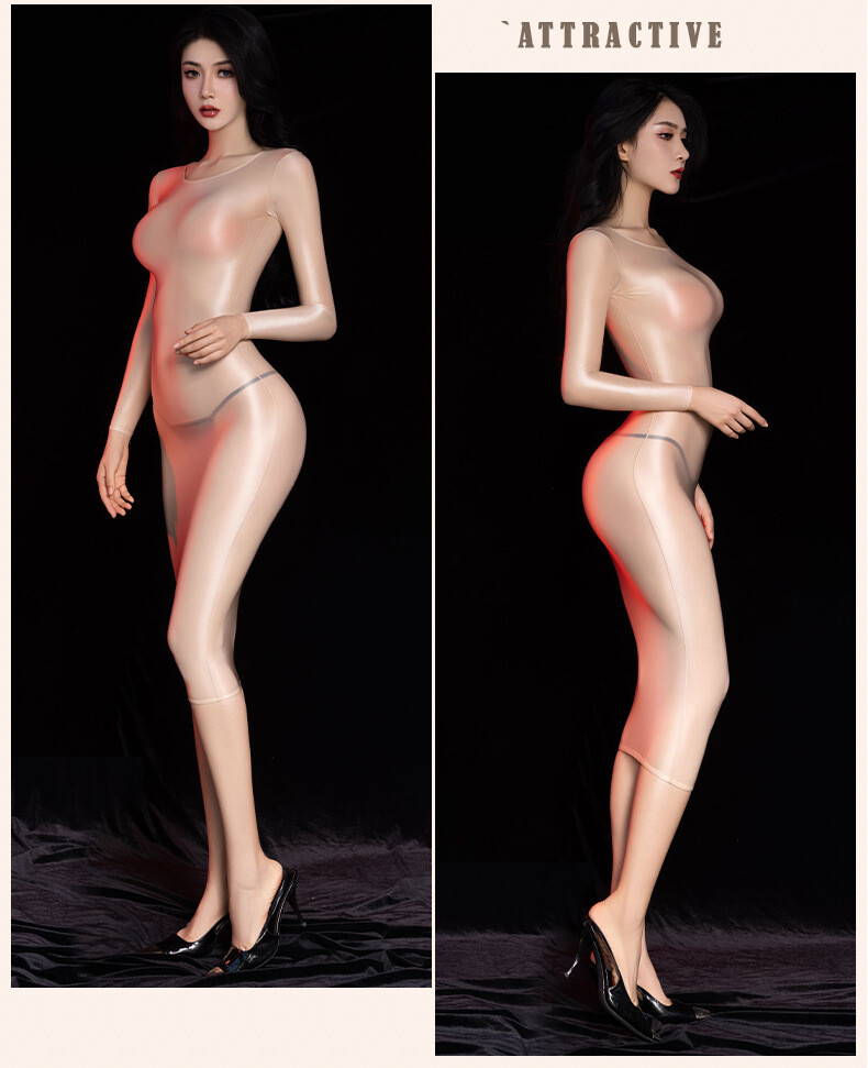 Womens Long Sleeve Shiny Glossy Sheer Bodycon Dress Mini Dress Clubwear Party