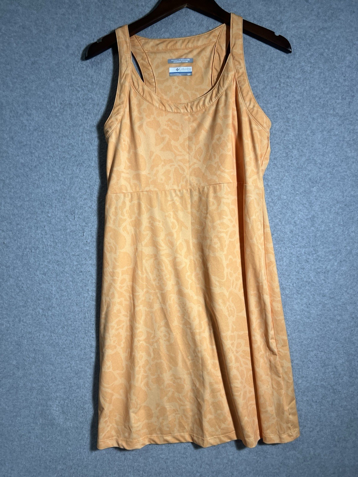 Columbia Tank Dress Women Small Orange Omni-Freeze Advance Cooling Poly/Elastain
