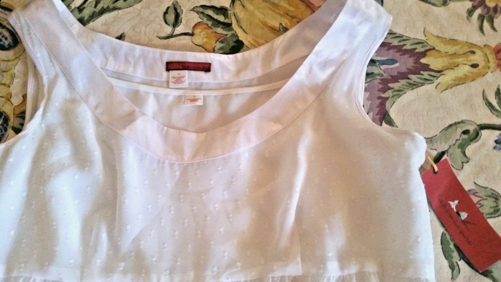 NWT Tapemeasure Size 10 White Dotted Sundress