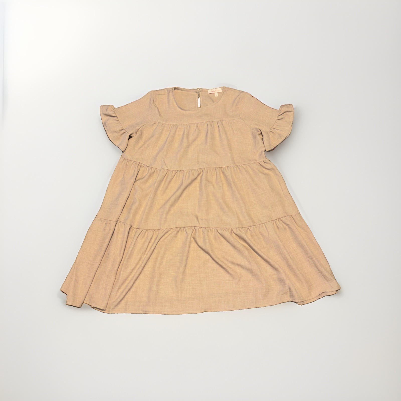 Hailey & Co. Babydoll Dress layered tears with ruffled sleeves Size Small