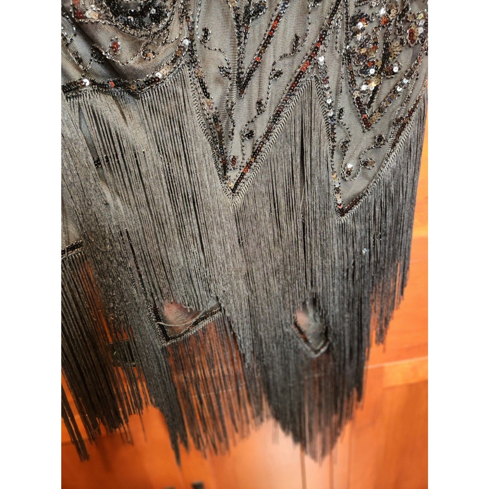 PrettyGuide Black Sequined Flapper Style Dress with Fringe Womens Size 3X NWT!