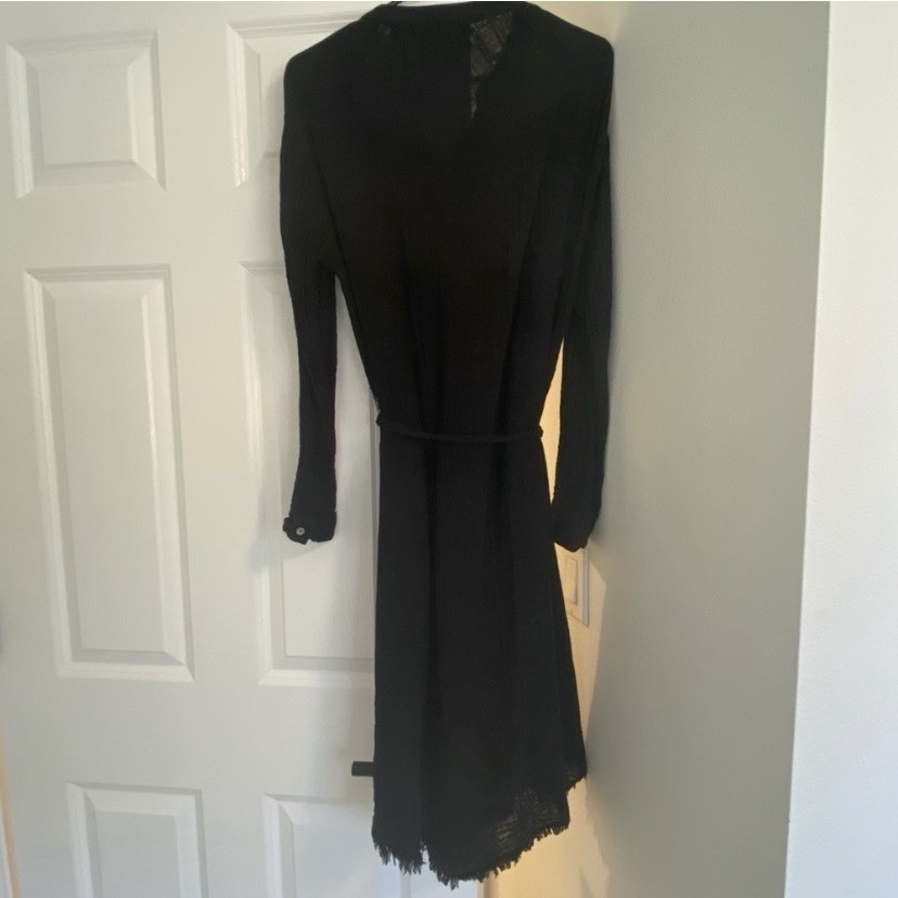 Michael Stars Button-Down Black Midi Dress Size XS