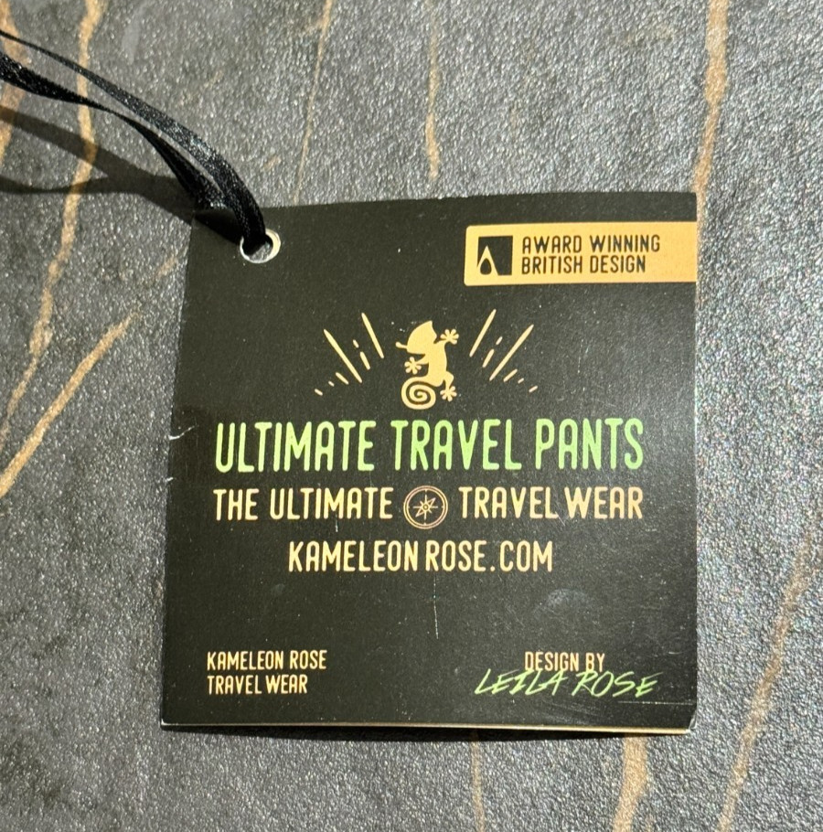Blue Ultimate Travel Pants Kameleon Rose Travel Pants- Size XS