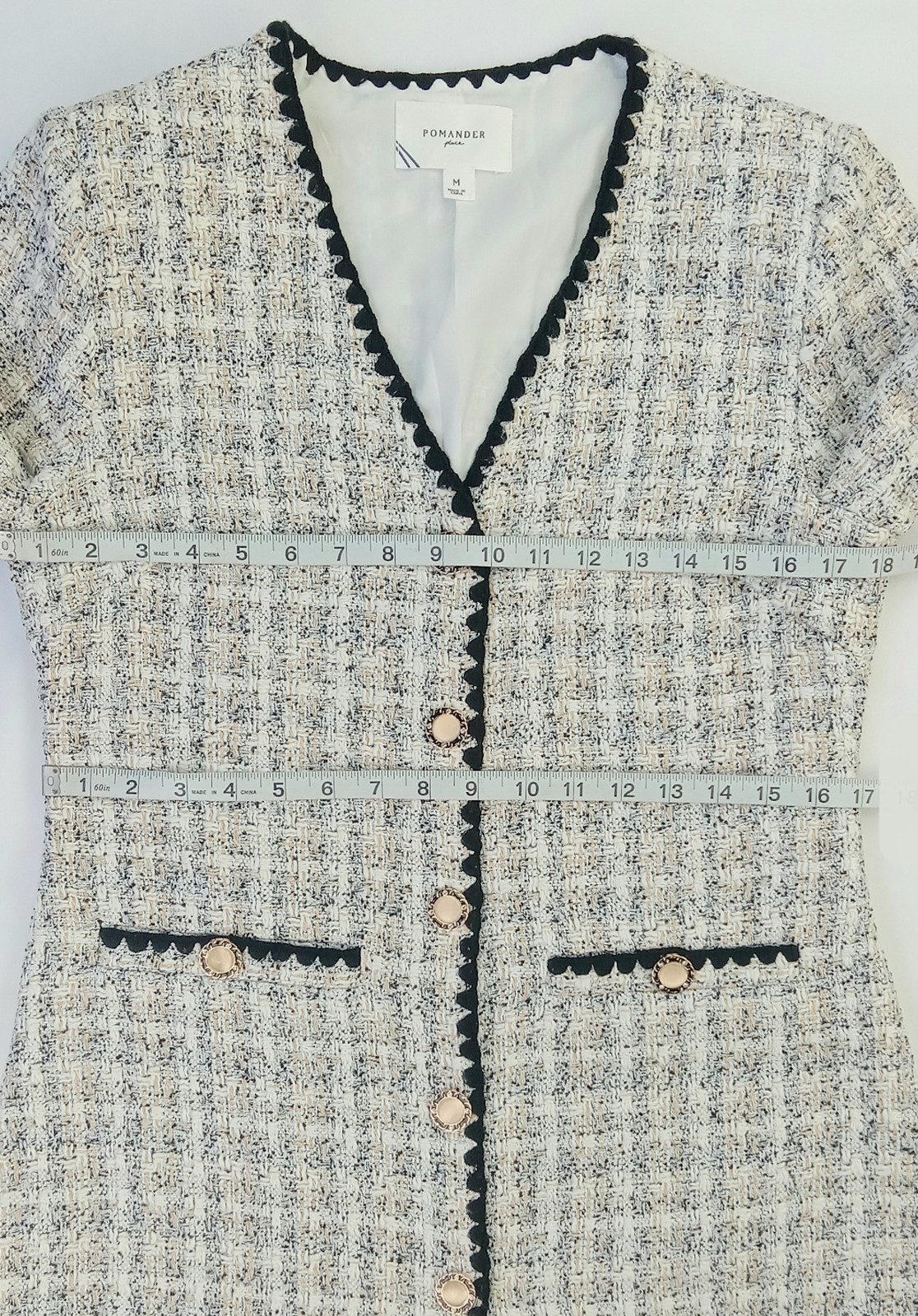 Medium POMANDER PLACE Lightweight ‘French-Designer’ Preppy TWEED Josephine Dress