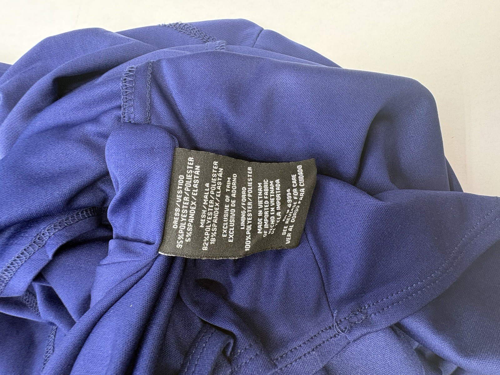 R&M Richards Womens 14 Royal Blue Formal Dress Mesh Bell Sleeve Cocktail Party