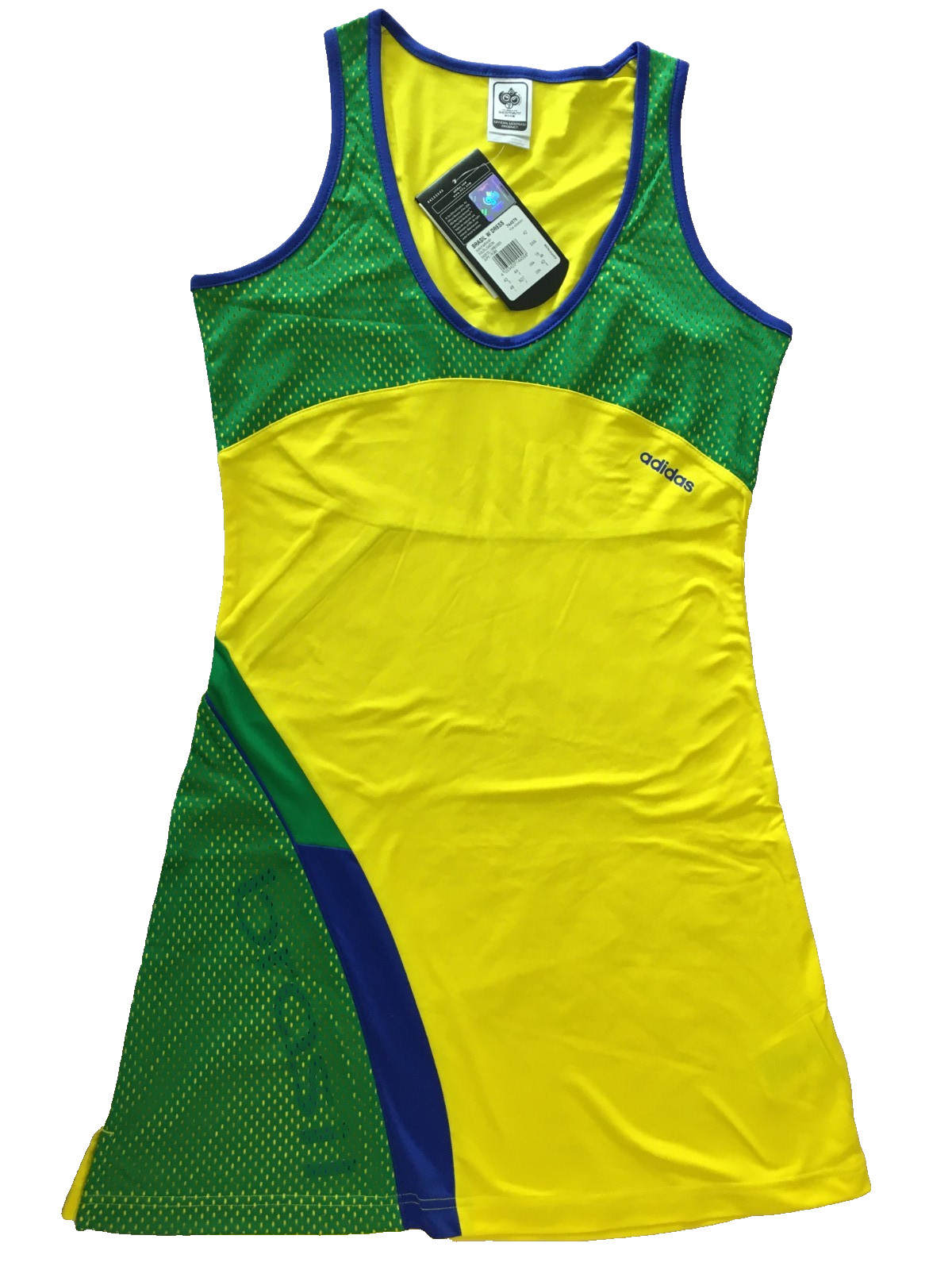 Adidas Fifa World Cup 2006 Women’s Brazil Tank Dress Size Au/GB 16 NEW