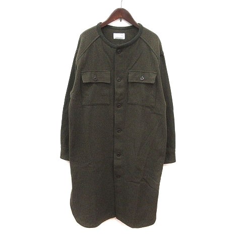 a.M by Morning Calm Khaki Wool Long Sleeve Dress Size None Excellent Condition