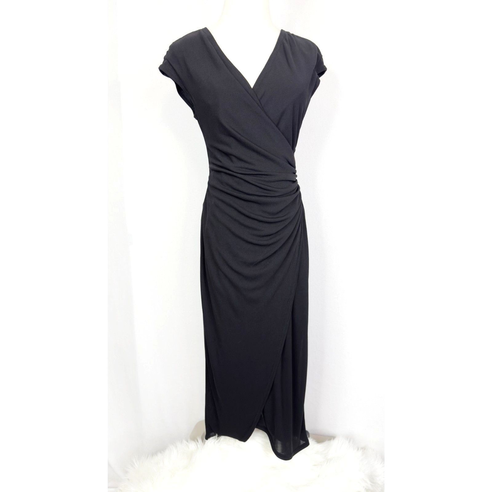 Vintage Tadashi | Saks Fifth Avenue | Black Midi to Maxi Dress | Sz 6