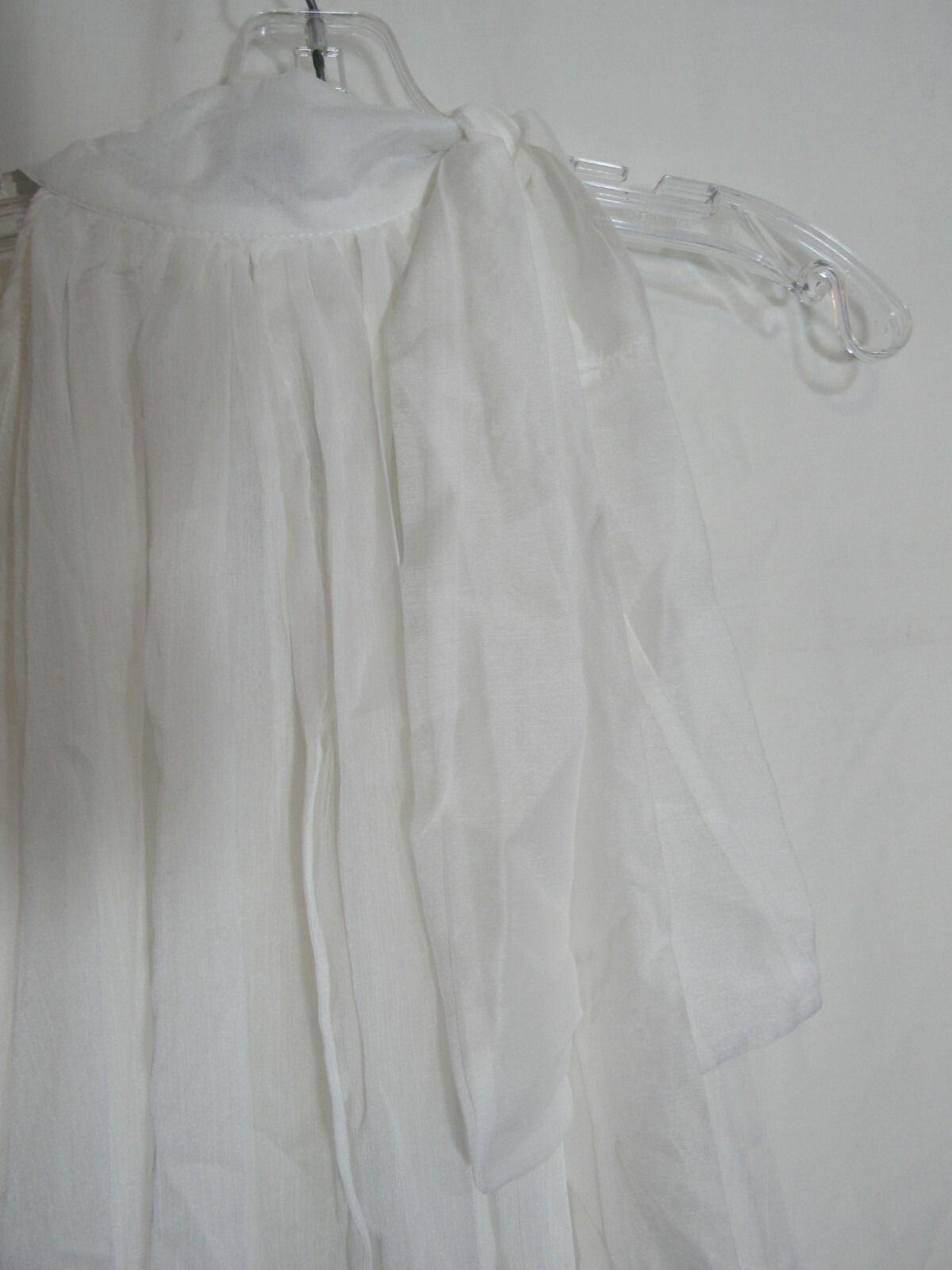 Society Addict White Button Down Front Bow Back Neckline Lined Dress Large NWT