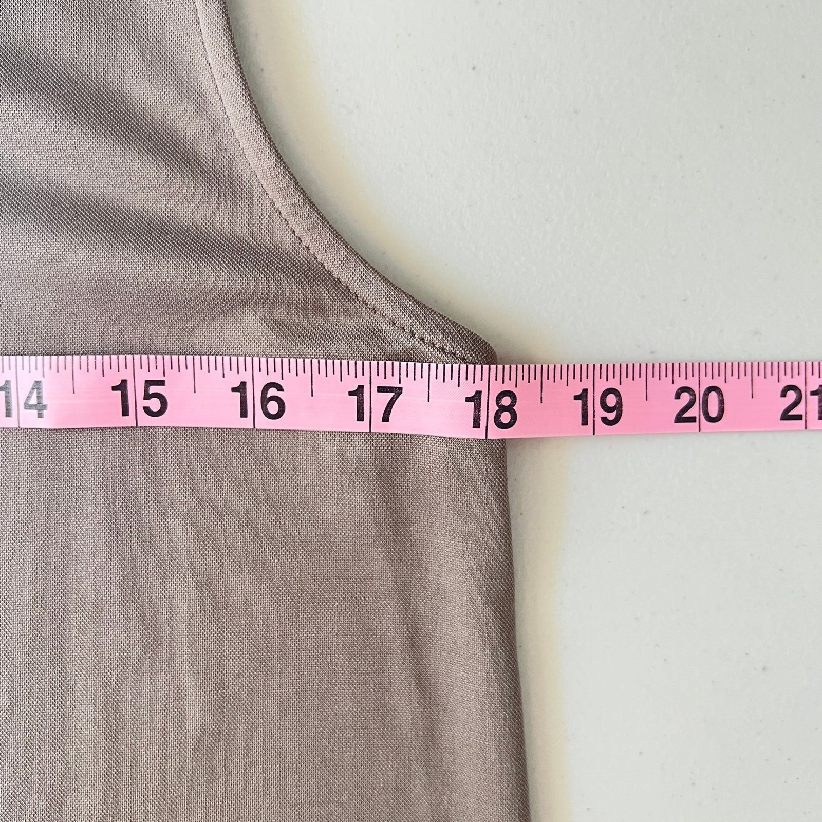 MOD REF Brown Taupe Round Neck Midi Dress S Minimal Comfortable Casual