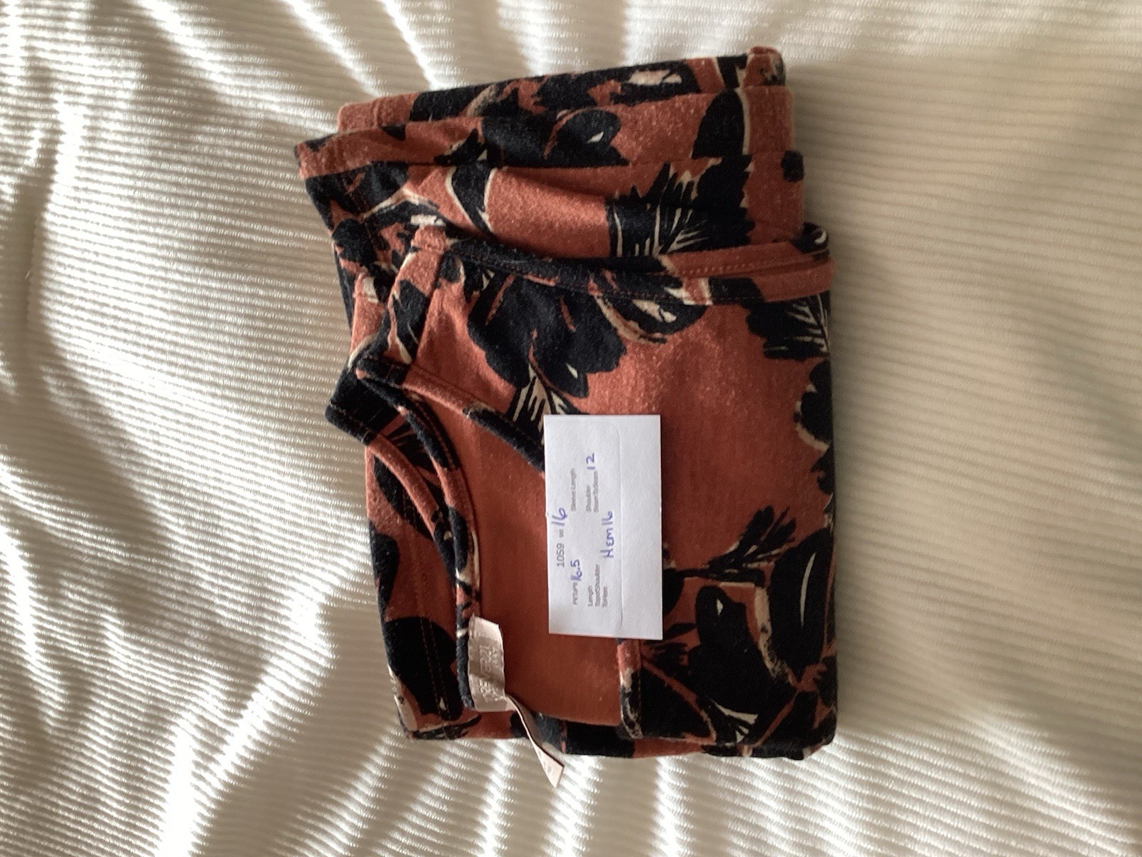 FOREVER 21 Rust Black Floral Sheath Dress Sleeveless Knee Length Size L