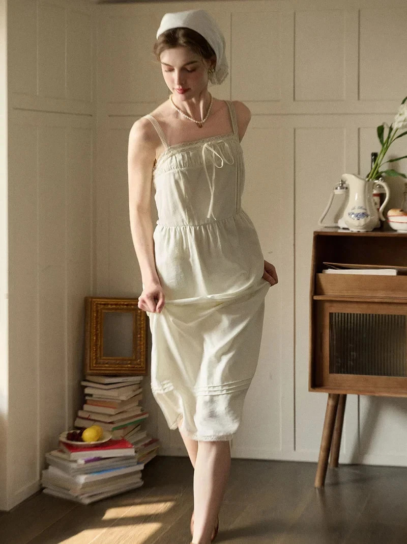 Kate Lace Square Neck Bow Sling Dress Size Small