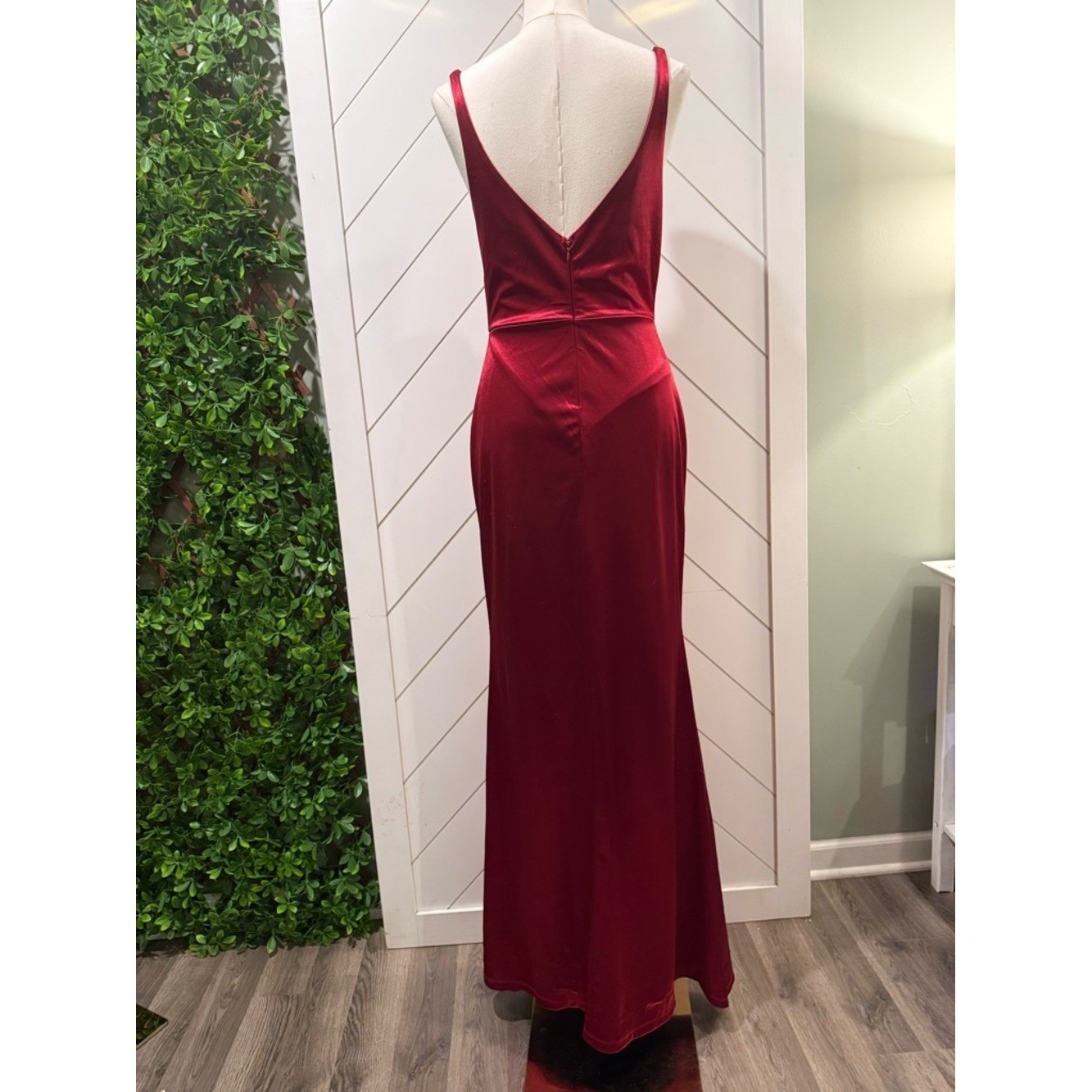 Melora Deep Red Satin Dress