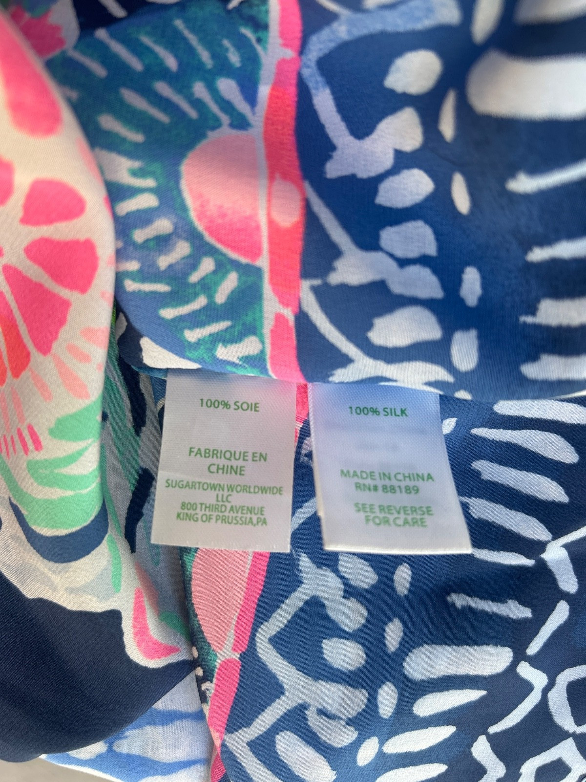 Lilly Pulitzer Atlin Silk Caftan Seaglass Menagerie Indigo L/XL NWT (09050D)